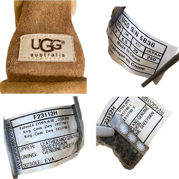UGG Australia Bailey Button Bomber Boot 5838 -  8 US - Preowned - Picture 9 of 13